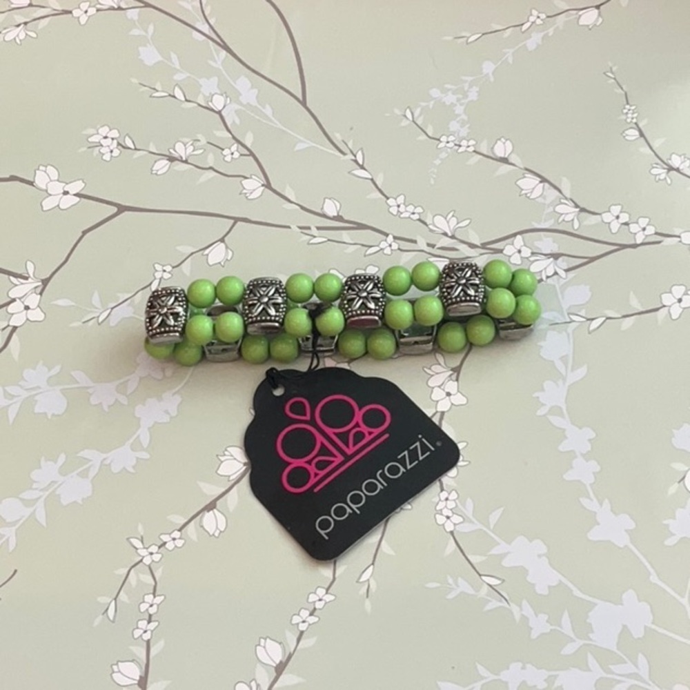 ❄️ Paparazzi | Green Beaded Bracelet Stretch Boho Southwestern